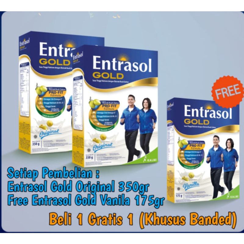 

Entrasol Gold 350gr Original buy 1 get 1 ukuran 175gr vanila