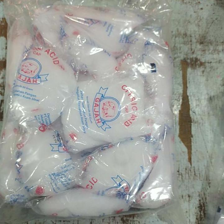 

☺ Citrun cap Gajah 1pak isi 20bungkus @50 gr - Citric Acid ♧