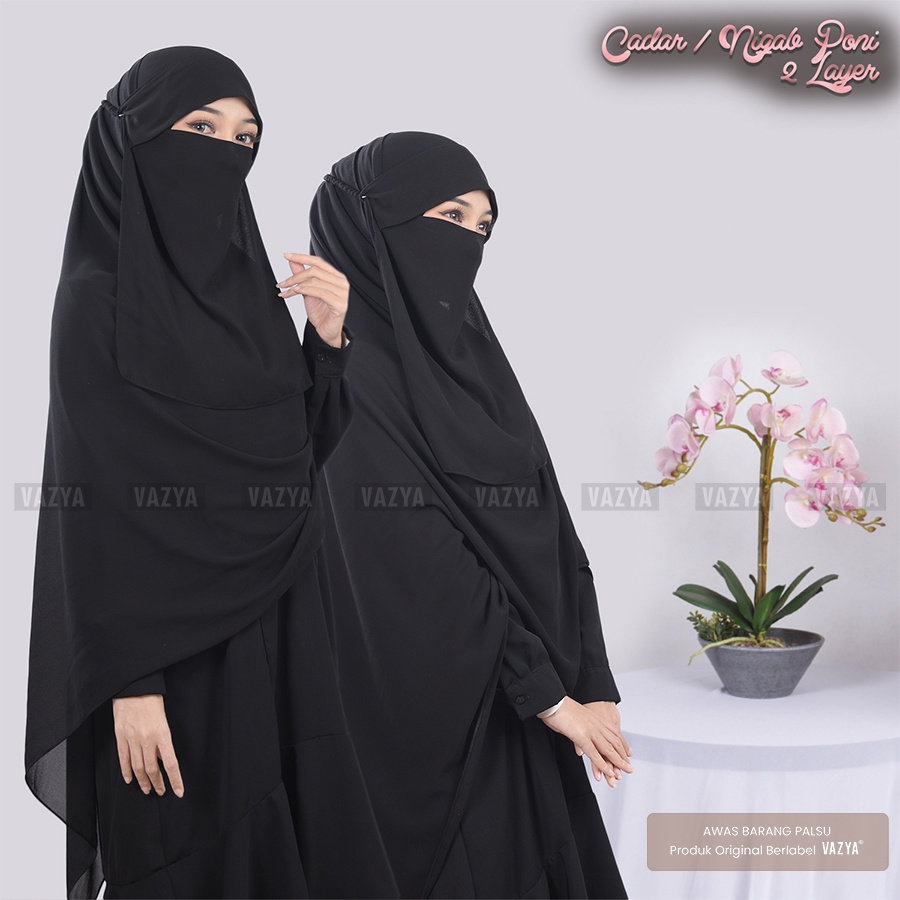 Cadar Niqab Poni 2 Layer