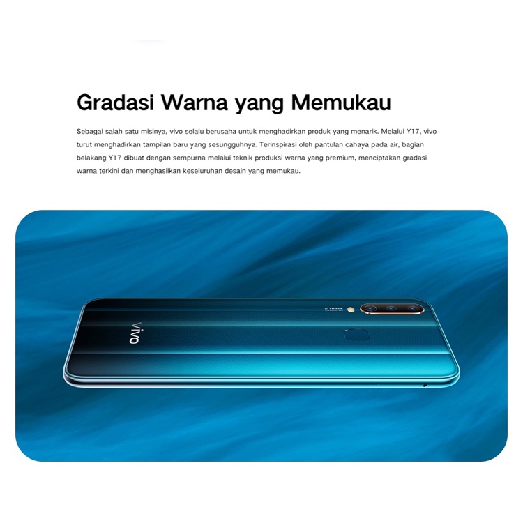 VIVO Y17 6GB/128GB Smartphone 8MP+13MP Camera 6.35inches Garansi 1 Tahun