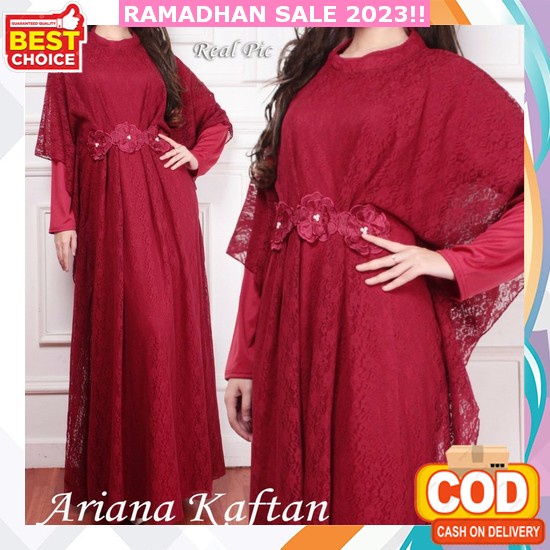 Vallina Outfit - Marbella Dress Kaftan Muslim Remaja Wanita Gamis Ceruty Babydoll Premium Hopylovy -