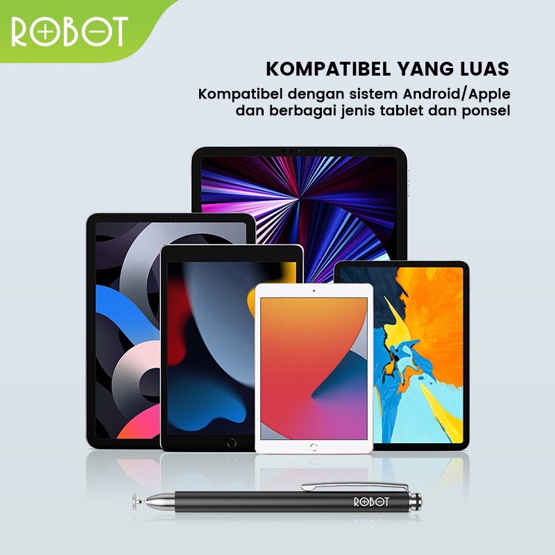 ROBOT RSP02 Pen Stylus Universal Capasitive Black For Mobile dan Tablet - Garansi Resmi 1 Tahun