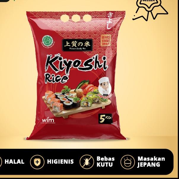 

♜ Beras Jepang Kiyoshi 5kg- HALAL-Lengket Cocok untuk Sushi ➹