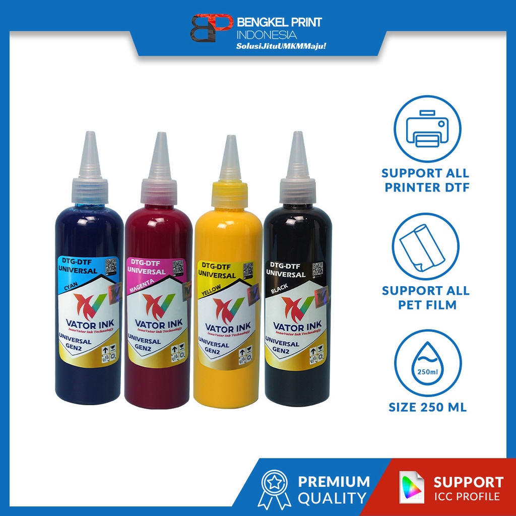 Tinta Vator Universal Gen 2 COLOR for DTG | DST | DTF 250ml