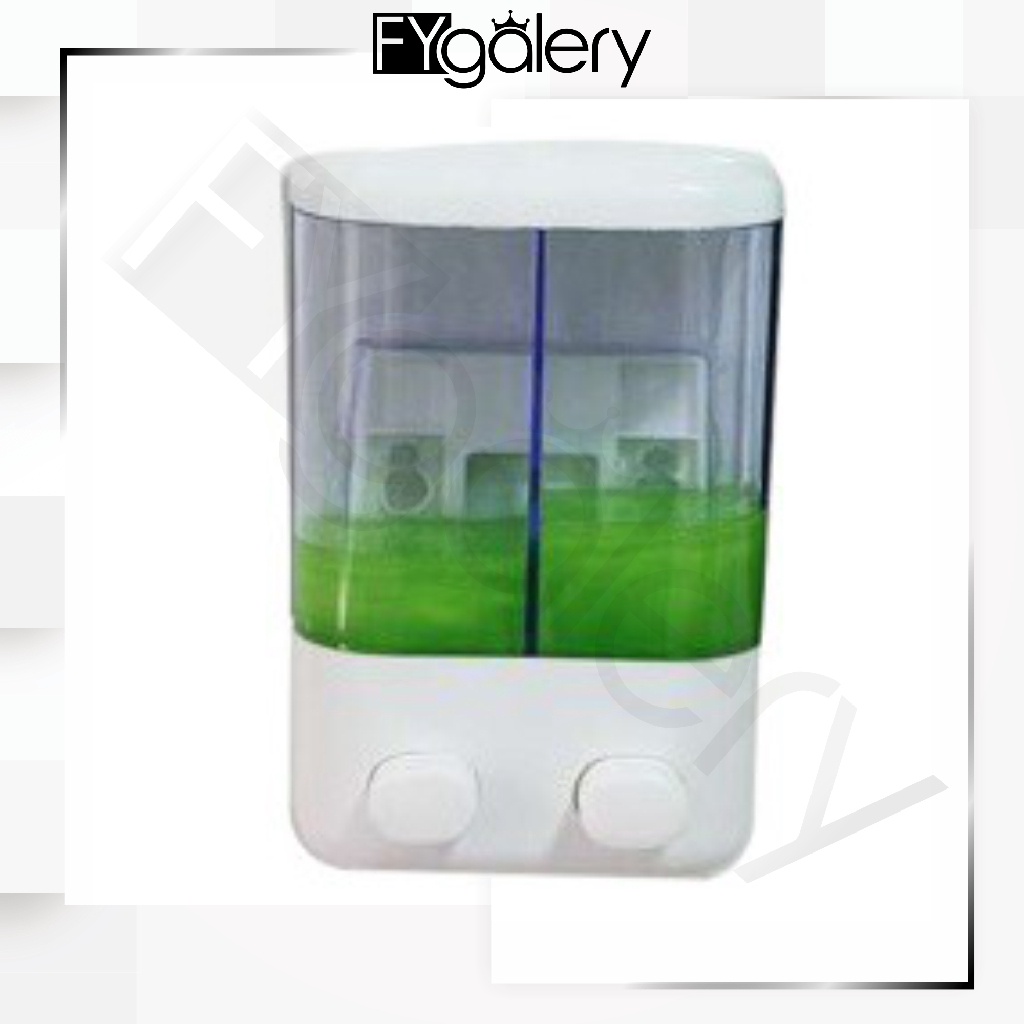 FYGALERY Dispenser Sabun 2 Tabung (bisa utk tempat shampoo &amp; sabun mandi)