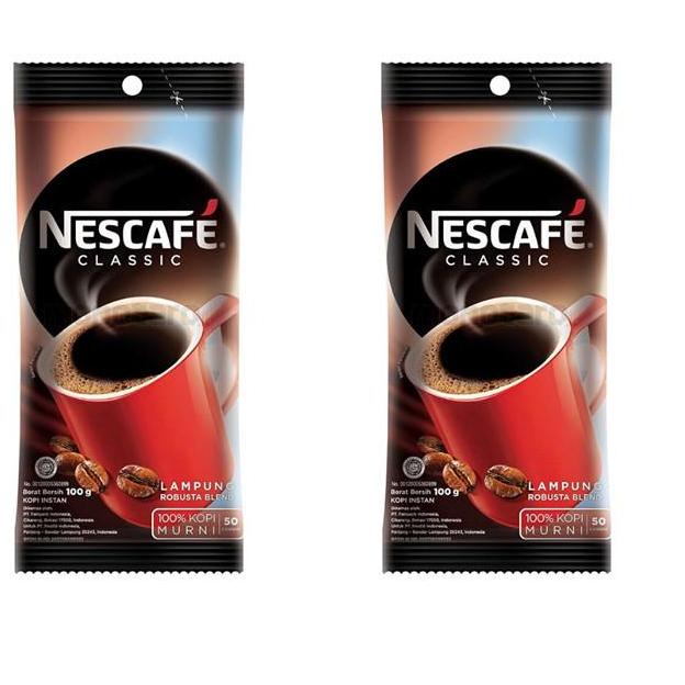 

♖ Nescafe Classic Kopi Hitam Instan Pouch 100 gr ™