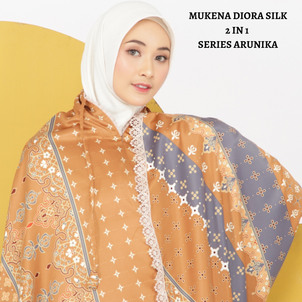 Mukena Dewasa armani silky premium 2in1 Series 2 Renda Mewah Premium Silk Mukena silk jumbo mukena silk premium tarveling  mukena silk aramani