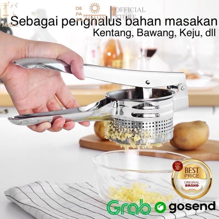 BAROKAH GAMIS Alat Perasan Buah Potato Ricer Masher Fruit Press Stainless Steel