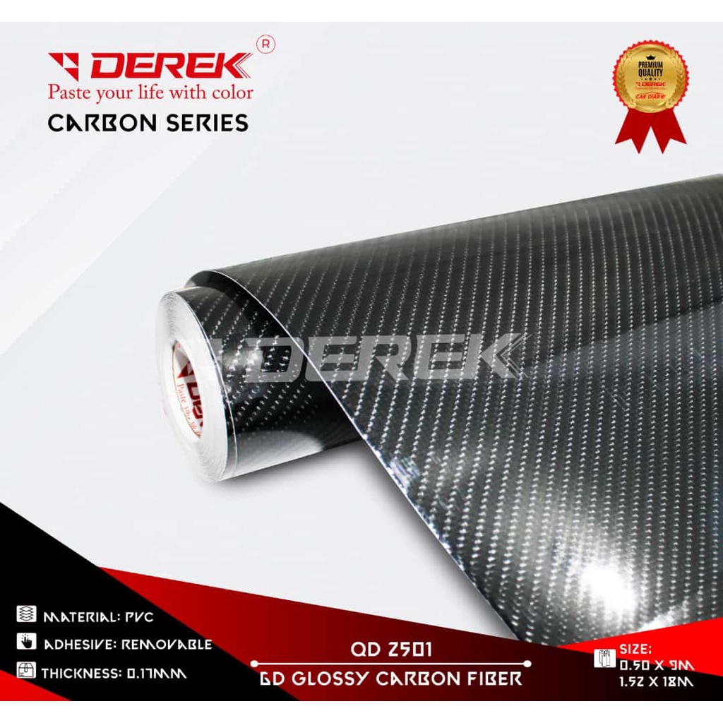 Sticker Carbon 6d Derek (mtr)