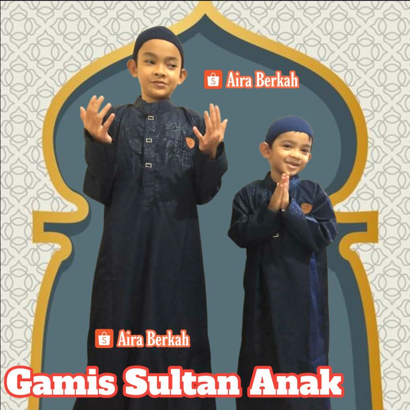 Gamis Sultan Anak Pria Motif Embos Sultan Exclusive