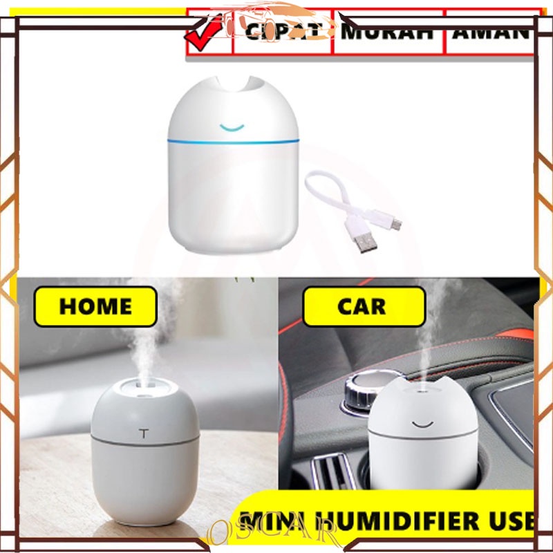 HUMIDIFIER MINI USB CAR HUMIDIFIER USB MINI PELEMBAB RUANGAN LED RGB