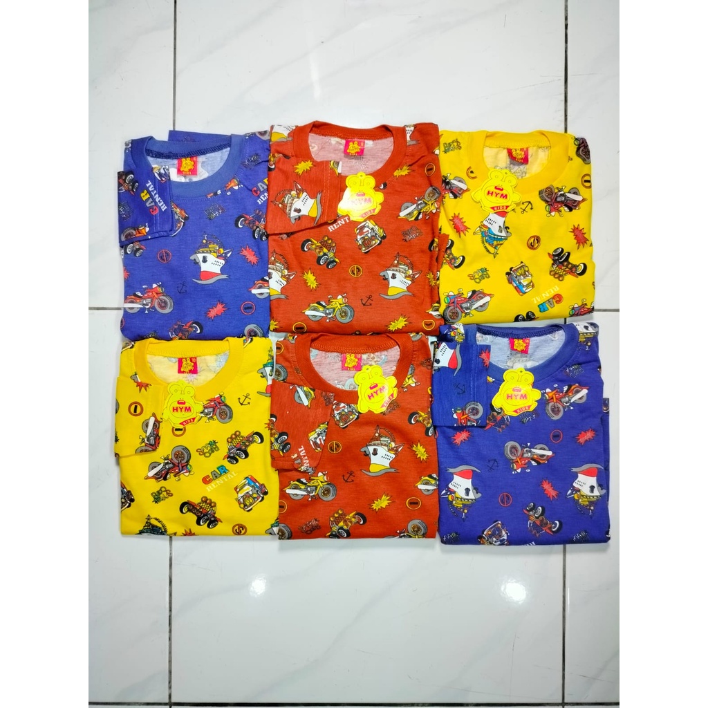 Setelan Baju Tidur Anak Cowok Lengan & Celana Panjang HYM by Hayami PP Kendaraan Vehicles