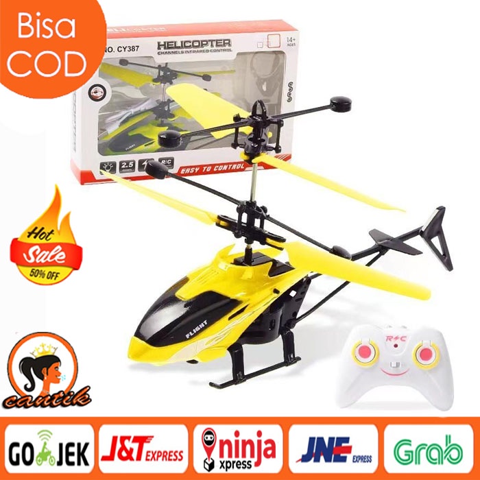 HC Flying Helicopter Mainan Helikopter Terbang RC Remote Control Sensor Remot Control