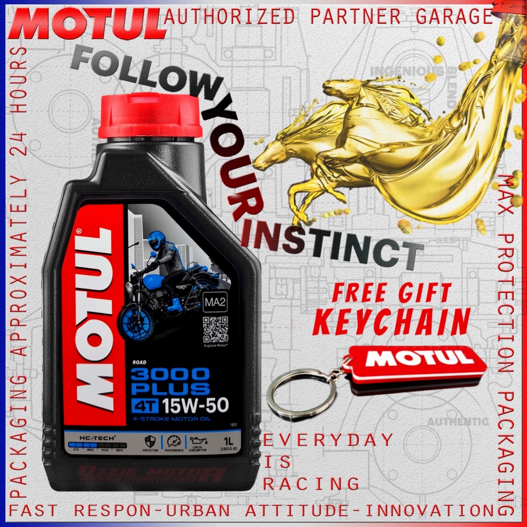 MOTUL 3000 PLUS 4T 15W50 VARIAN 1000ml OLI MOTOR IMPORT ORIGINAL 100%