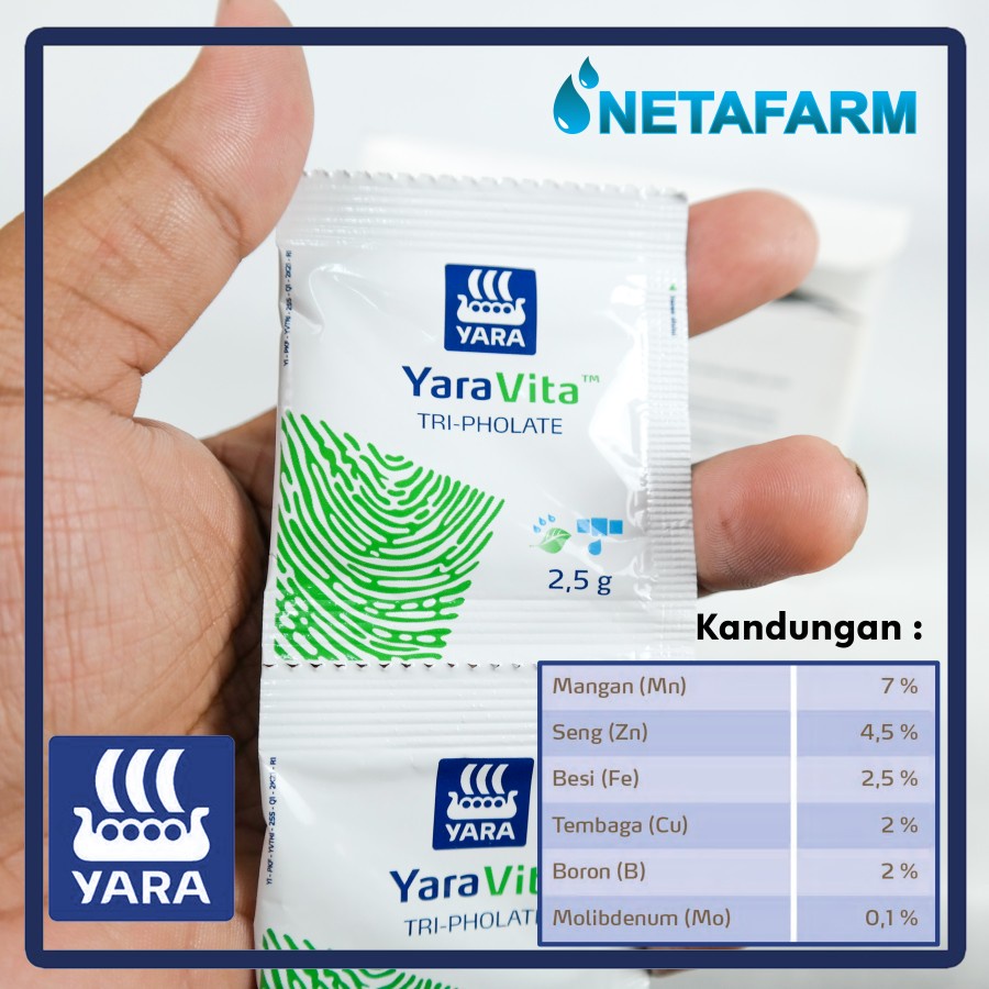 Pupuk Mikro Majemuk Yara Vita Tri Pholate 2,5grm - Pcs