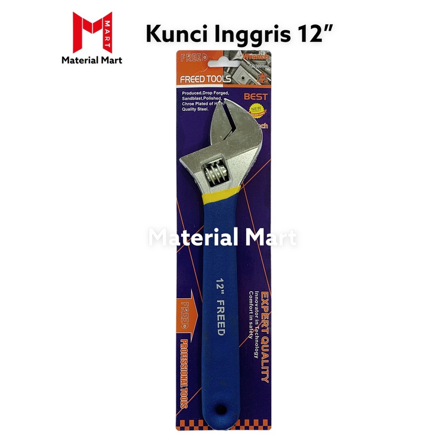 Kunci Inggris 12 Inch | Adjustable Wrench 12&quot; | Bago 300mm | 300 mm | Material Mart