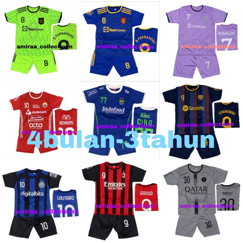 BISA COD / SETELAN BAJU BOLA LIGA ANAK TERBARU  / SET KAOS JERSEY BOLA ANAK LAKI LAKI TERMURAH