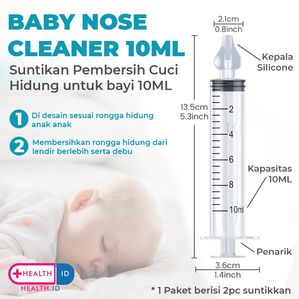 Cuci Hidung Bayi / Baby Nose Cleaner Paket Siap Pakai gratis 3 cairan 25ml !TERMURAH!!