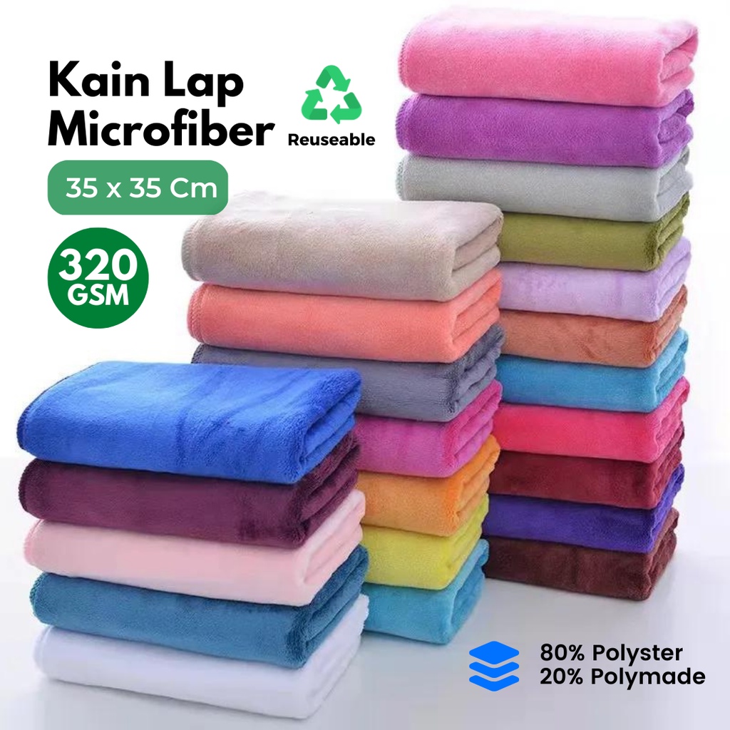 Microfiber Kain Lap Premium Halus Lembut 30x30 Cm 300 Gsm