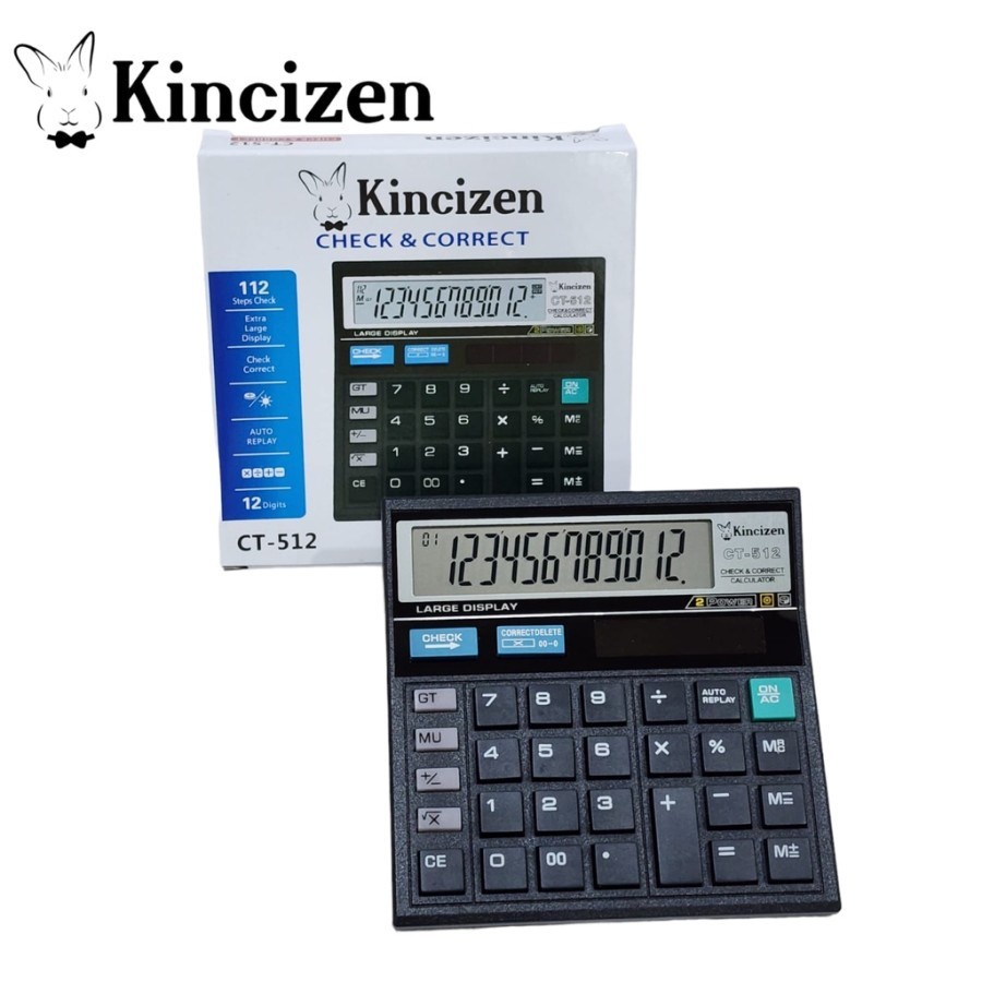 

Kalkulator Calculator KINCIZEN CT-512 12Digit CT 512 12 Digit HITAM