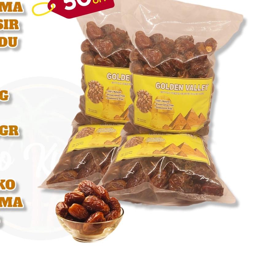

♠ Kurma mesir 1kg/ golden valley/ kurma super ( kemasan plastik tebal) ♀
