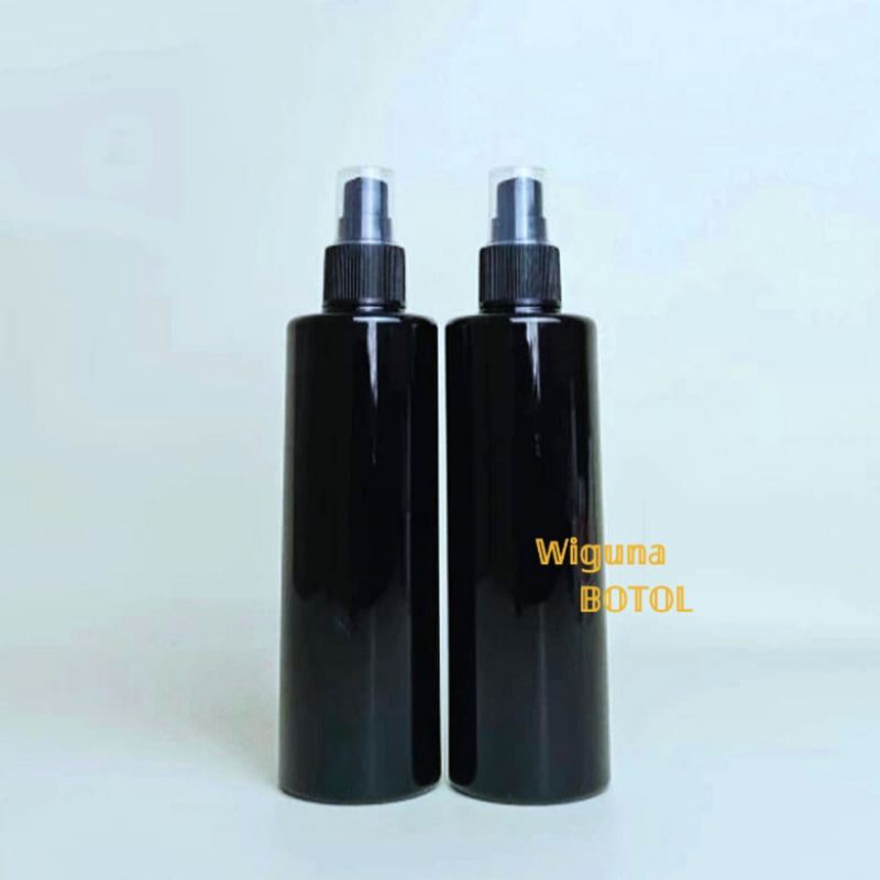 Botol Pump Treatment 250ml Hitam RF / Botol PET 250ml RF Tutup Treatment Pump Hitam