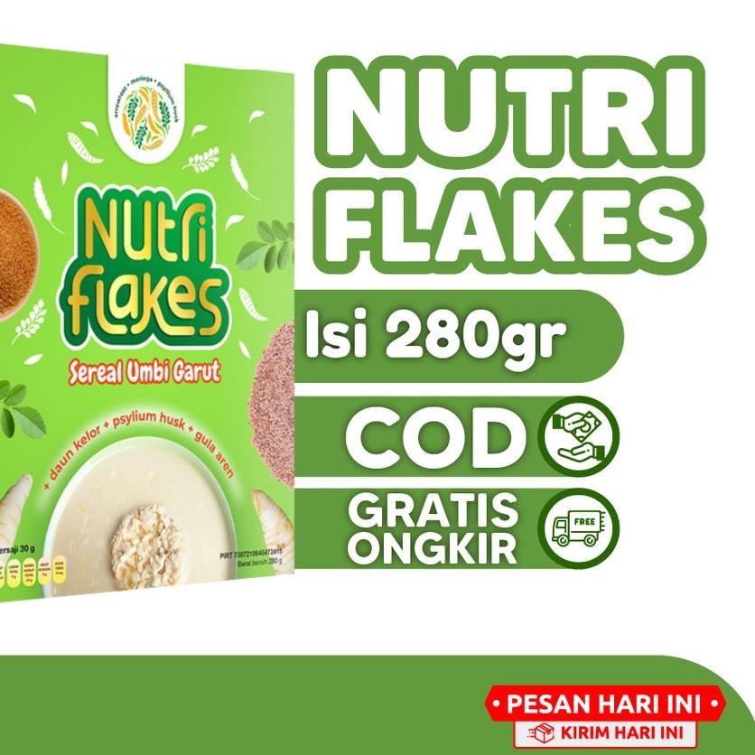 

™ Nutriflakes Sereal Umbi Garut Untuk Asam Lambung Gerd Maag Mag Diet Turunkan Berat Badan Original ✤