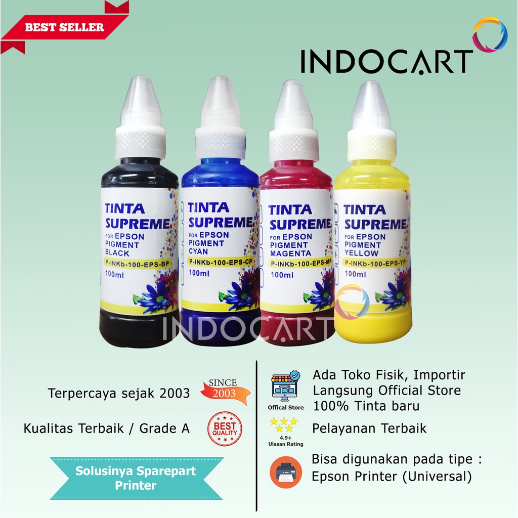 IndoCart Tinta Refill Printer Epson-Pigment Ink-100ml