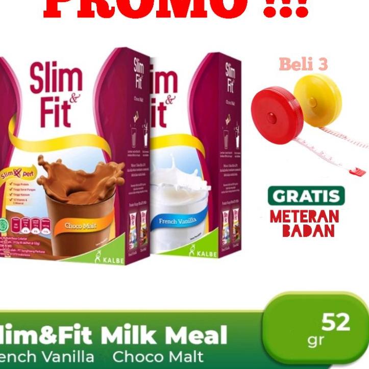 

➼ Susu Slim & Fit Milk 6x52gr Vanila atau Coklat/ Slim Fit Susu Kalbe/ Slimfit susu diet / Slim Fit Coklat Vanila / slim&fit susu Kalbe ❄