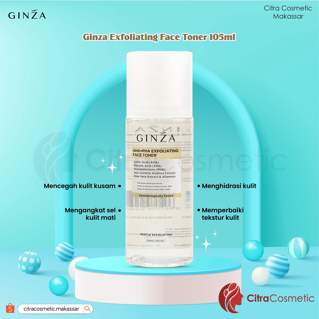 Ginza Face Toner 105ml Series | Advanced Hyaluronic | BHA+Centella Acne | Brightening Solution | AHA+PHA Exfoliating