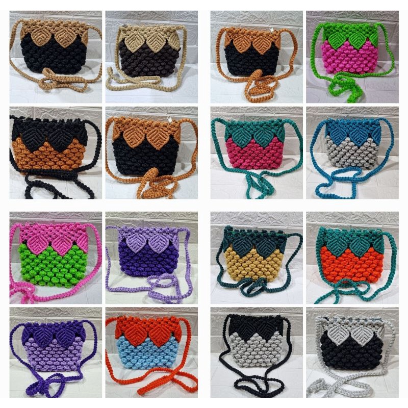 Tas selempang wanita/Tas strobery kecil selempang/ tas selempang wanita/ tas benang selempang