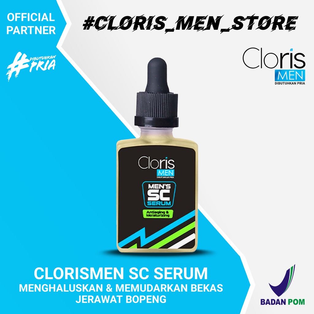 Clorismen SC SERUM Skincare Wajah Pria Penghilang Bekas Jerawat Bopeng Pria Bpom Original