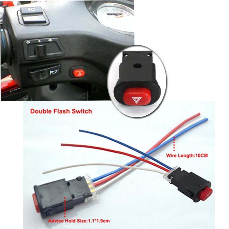 SAKLAR TOMBOL SWITCH LAMPU HAZARD ON OFF LAMPU SEIN MOTOR MOBIL UNIVERSAL