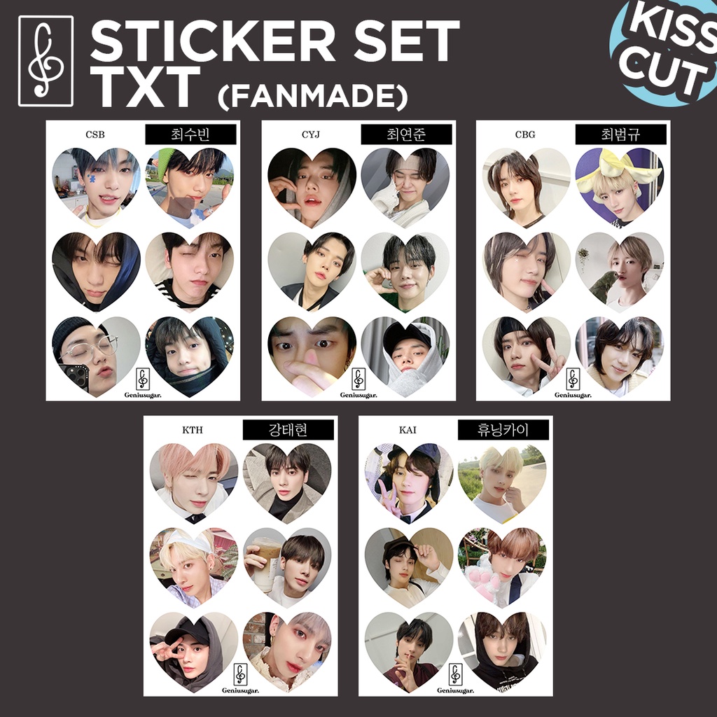 [LOVE TXT] STICKER KISS CUT SELKOR DECO KPOP