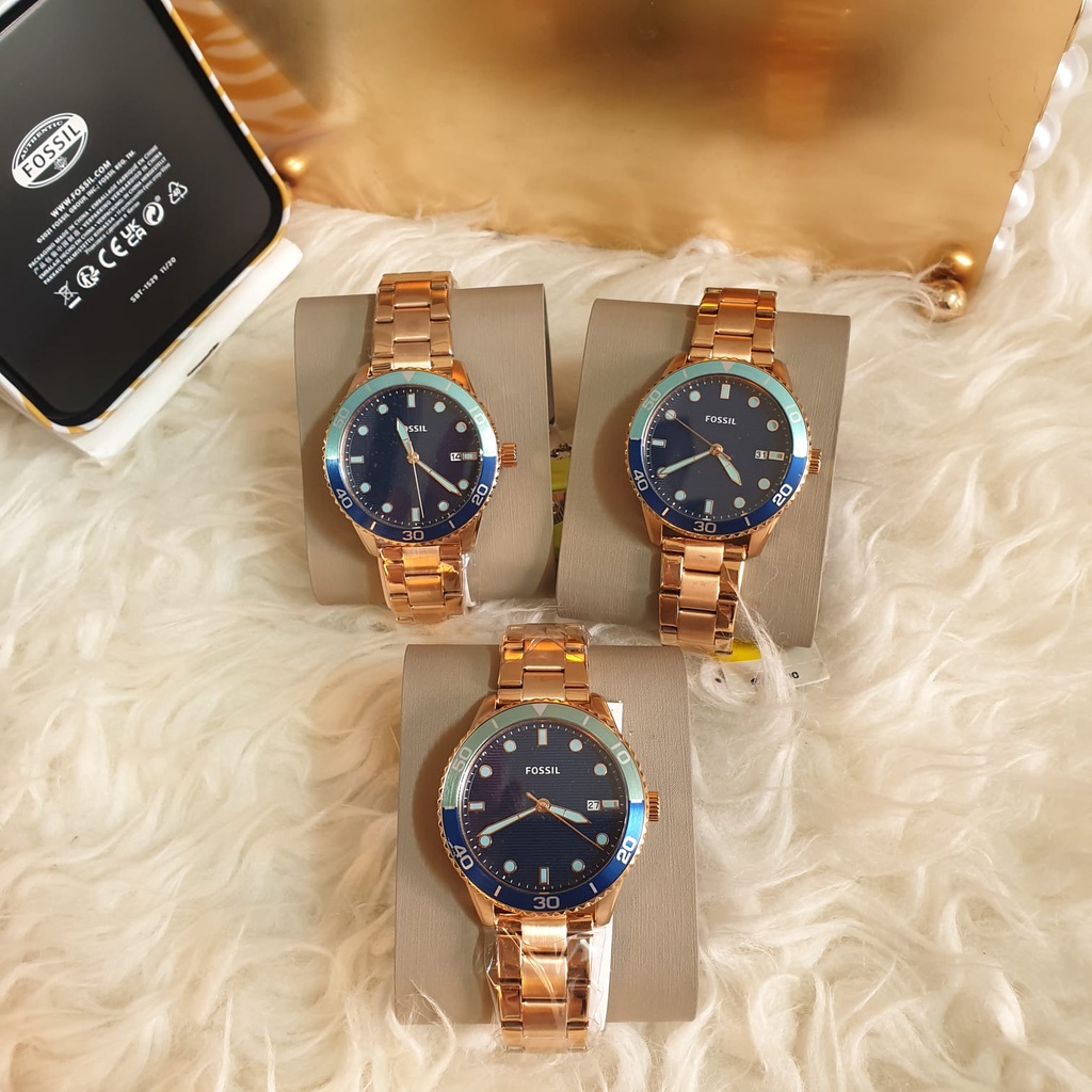 jam tangan BRANDED ORI Dayle Rose Gold Stainless Steel Watch BQ3599