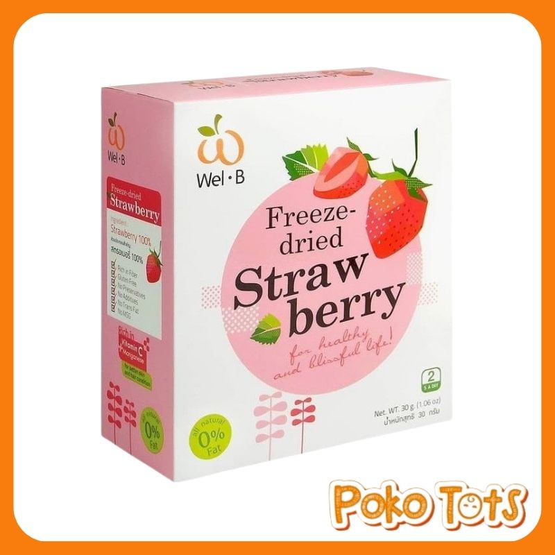 Wel-B Freeze-Dried Strawberry 25gr Baby Snack Snek Buah Bayi