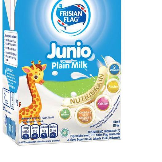 ☑ Frisian Flag Junio Susu UHT Plain 36 x 110 mL ✬