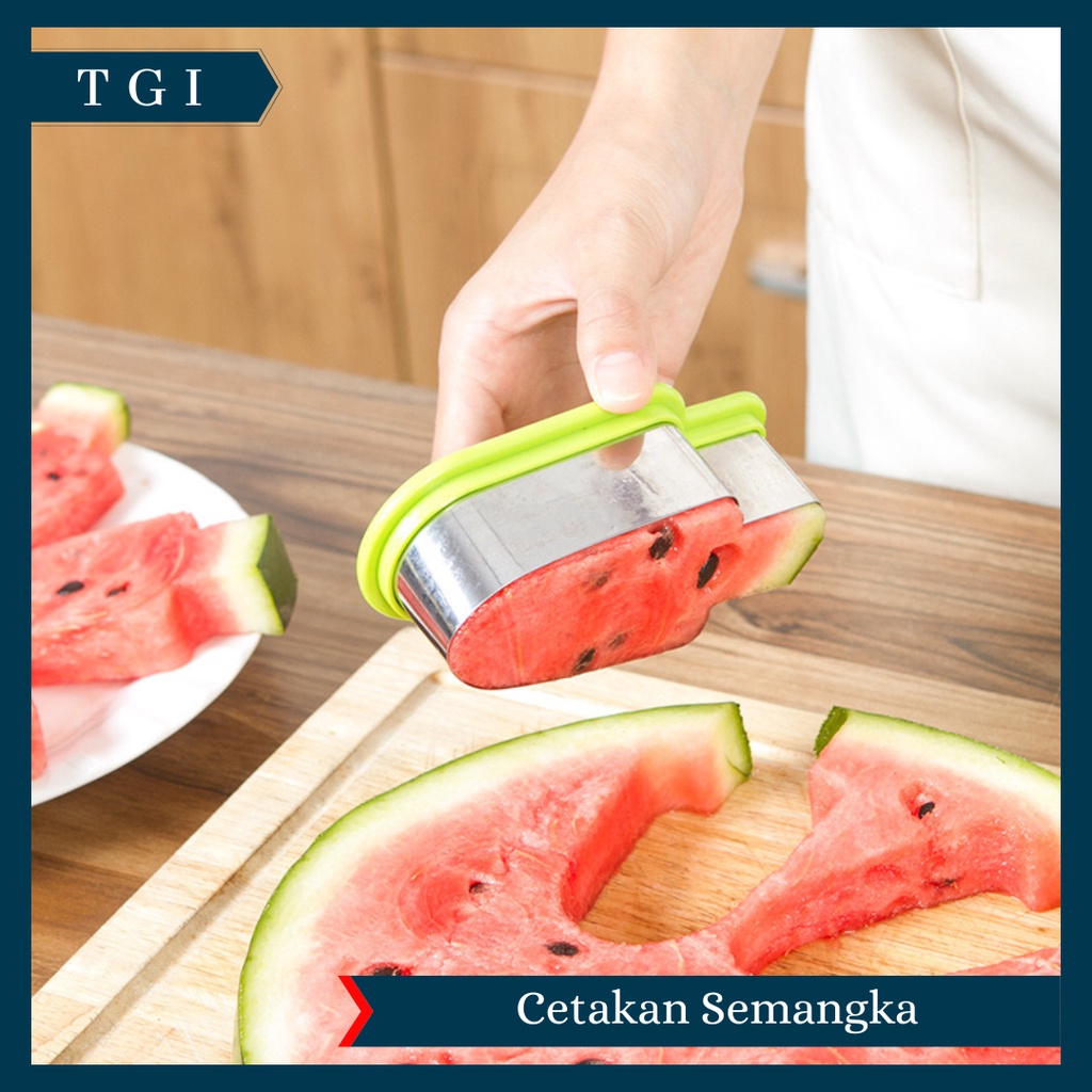 TGI - CETAKAN SEMANGKA BENTUK ES KRIM / CETAKAN PEMOTONG SEMANGKA MELON / CETAKAN BUAH SEMANGKA KUE MULTIFUNGSI