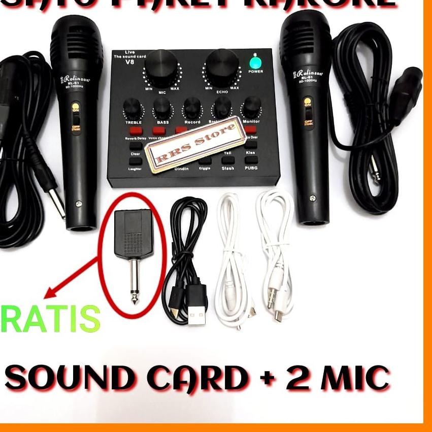 ♤ Smartfish Sound Card V8 Mixer Audio SoundCard Untuk Live TaffSTUDIO Bluetooth Audio USB External S
