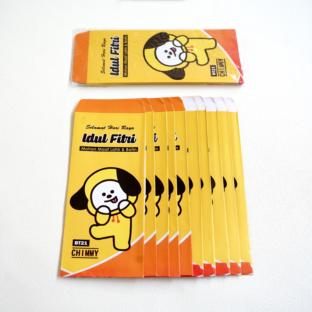 

MOTIF BTS BT21 AMPLOP PREMIUM LEBARAN ECER BESAR