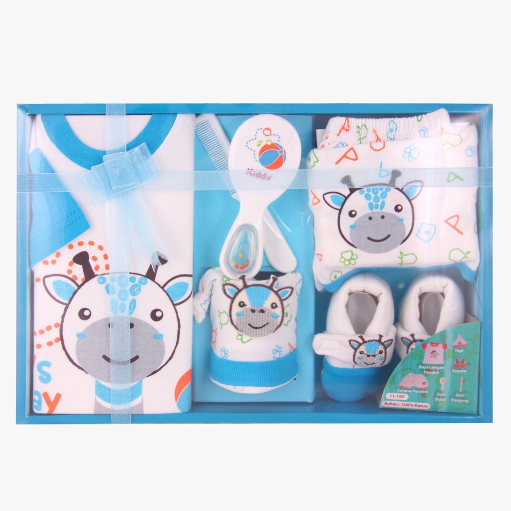 Paket Perlengkapan Bayi / Kado Lahiran Bayi Baru Lahir 11160 / Hadiah  Kado Bayi Two Angels Gift Set S1 /Kiddy Baby Gift Set 11160 Satu Set Pakaian Bayi