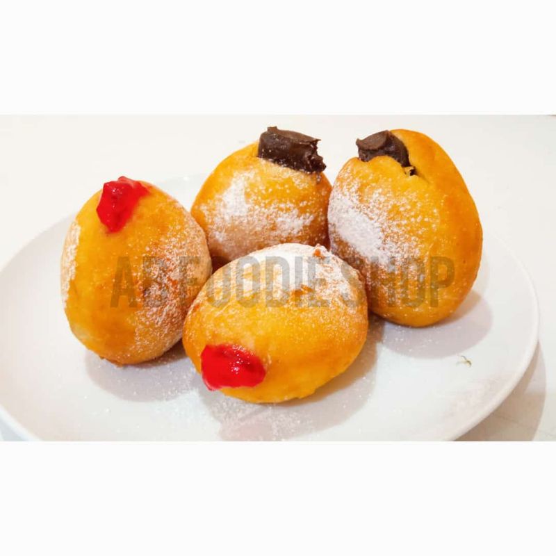 

Bomboloni frozen 10pcs free selai COKLAT+gula tabur