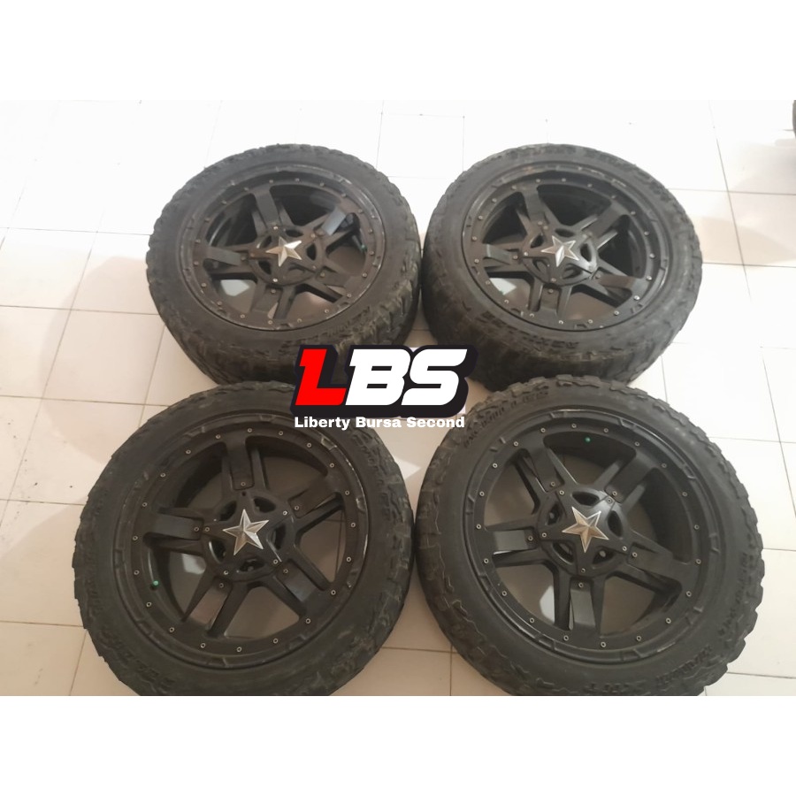 VELG MOBIL BEKAS ROCKSTAR RING 20X9 LUBANG BAUT PCD 6X139 + BAN ACHILLES 265 50 R20