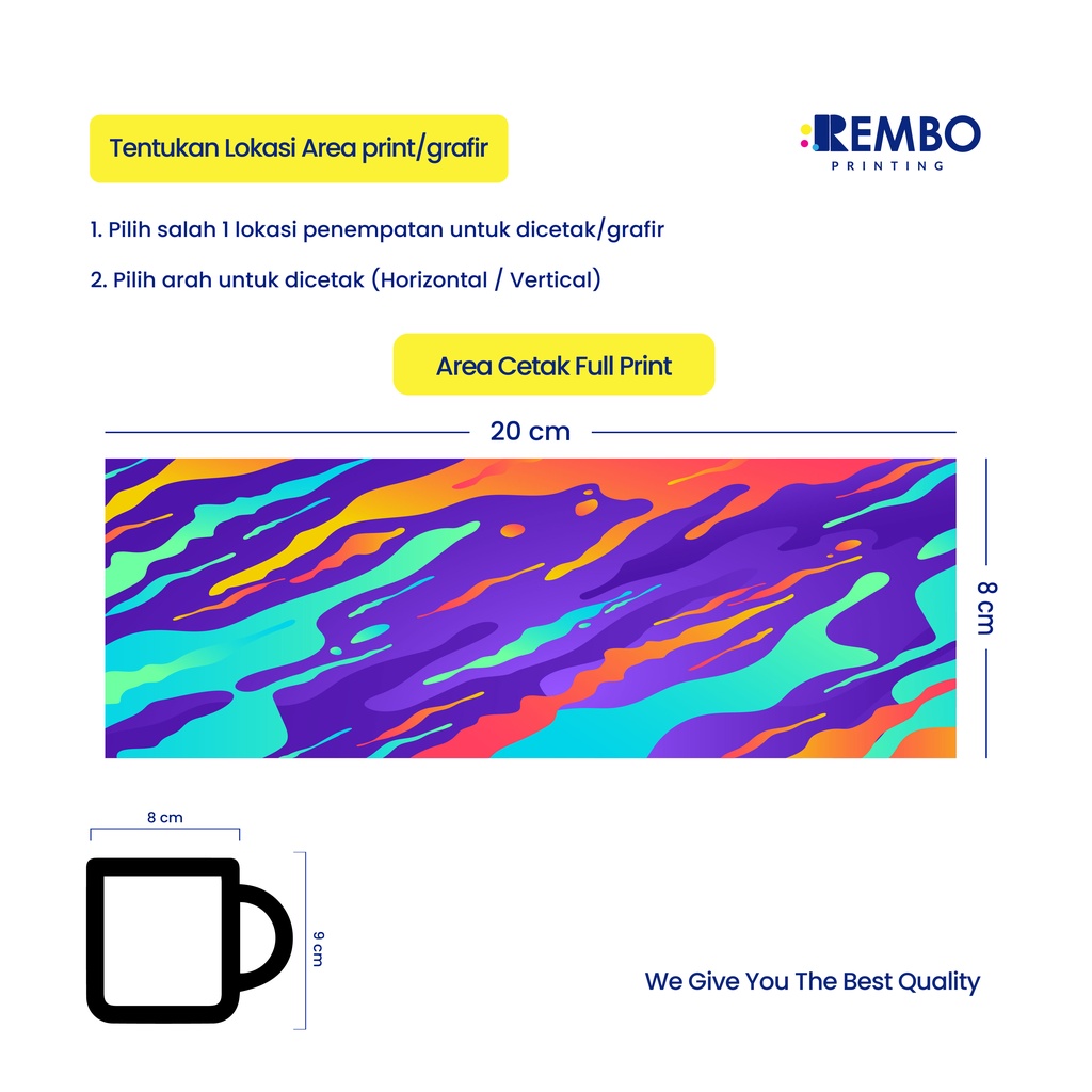 Mug Keramik Putih Custom Souvenir Merchandise - REMBO PRINTING