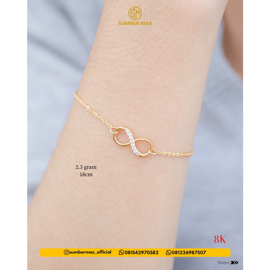 CHAIN ANKLET &amp; INFINITY 8K - SUMBER MAS