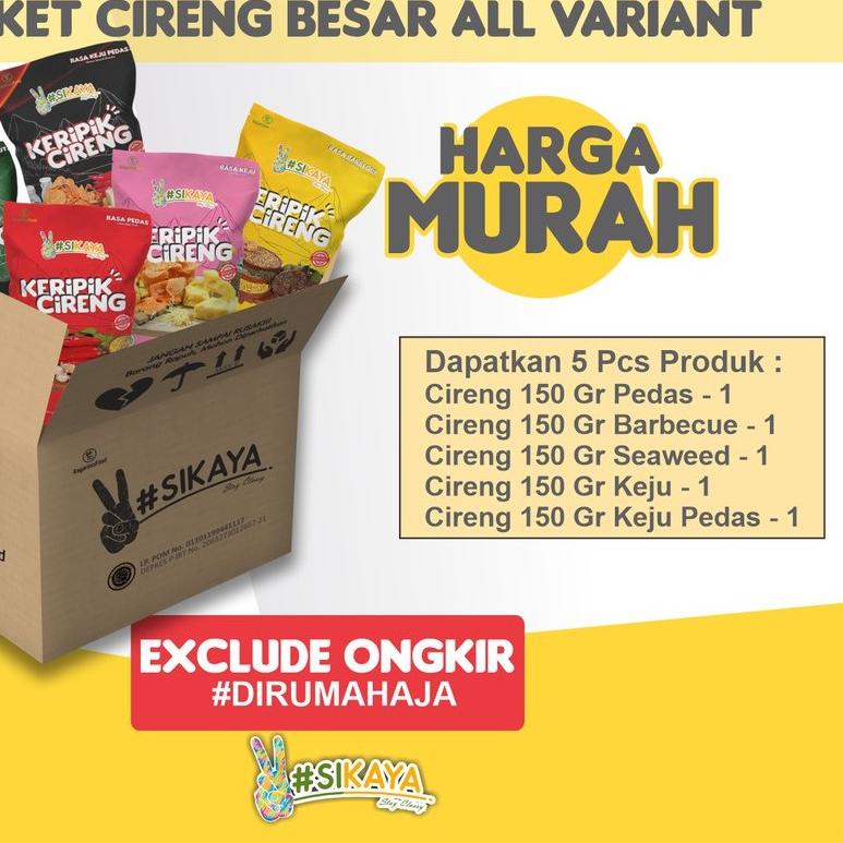 

➮ Paket Keripik Cireng Besar All Variant (135 Gram)-Sikaya ♝