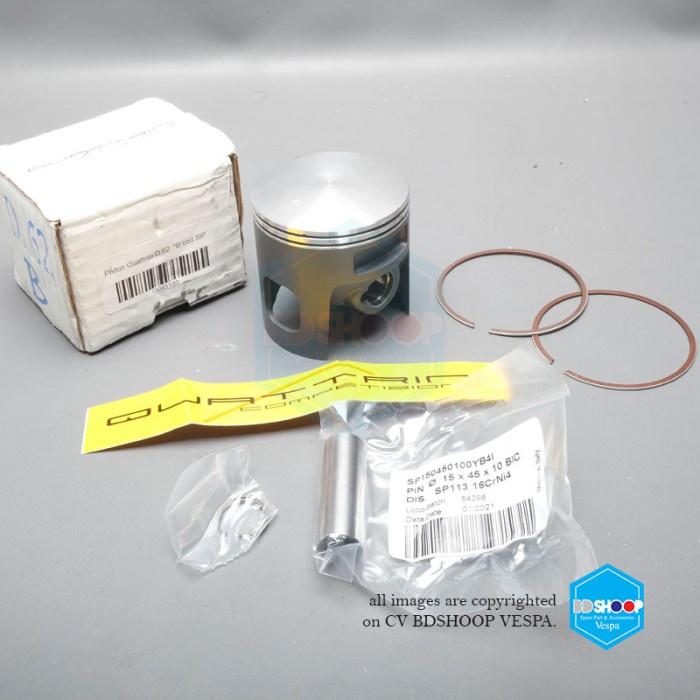 Piston Seher Quattrini 172 M1X & M1Xl Vespa Original