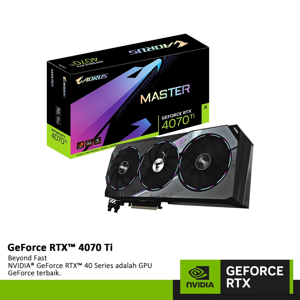 VGA GIGABYTE GeForce RTX 4070 Ti  AORUS MASTER 12G | RTX 4070Ti 12GB GV-N407TAORUS M-12GD