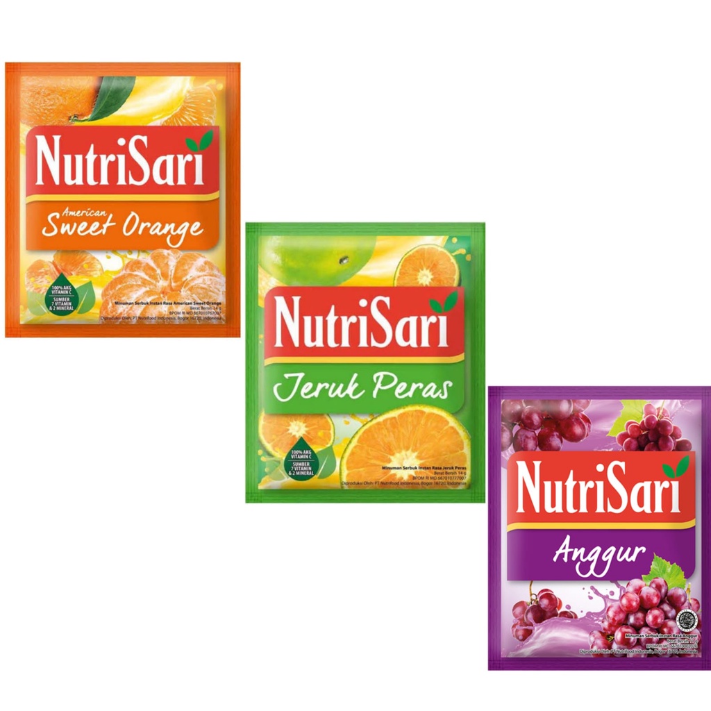 

nutrisari varian rasa perenceng isi 10 sachet