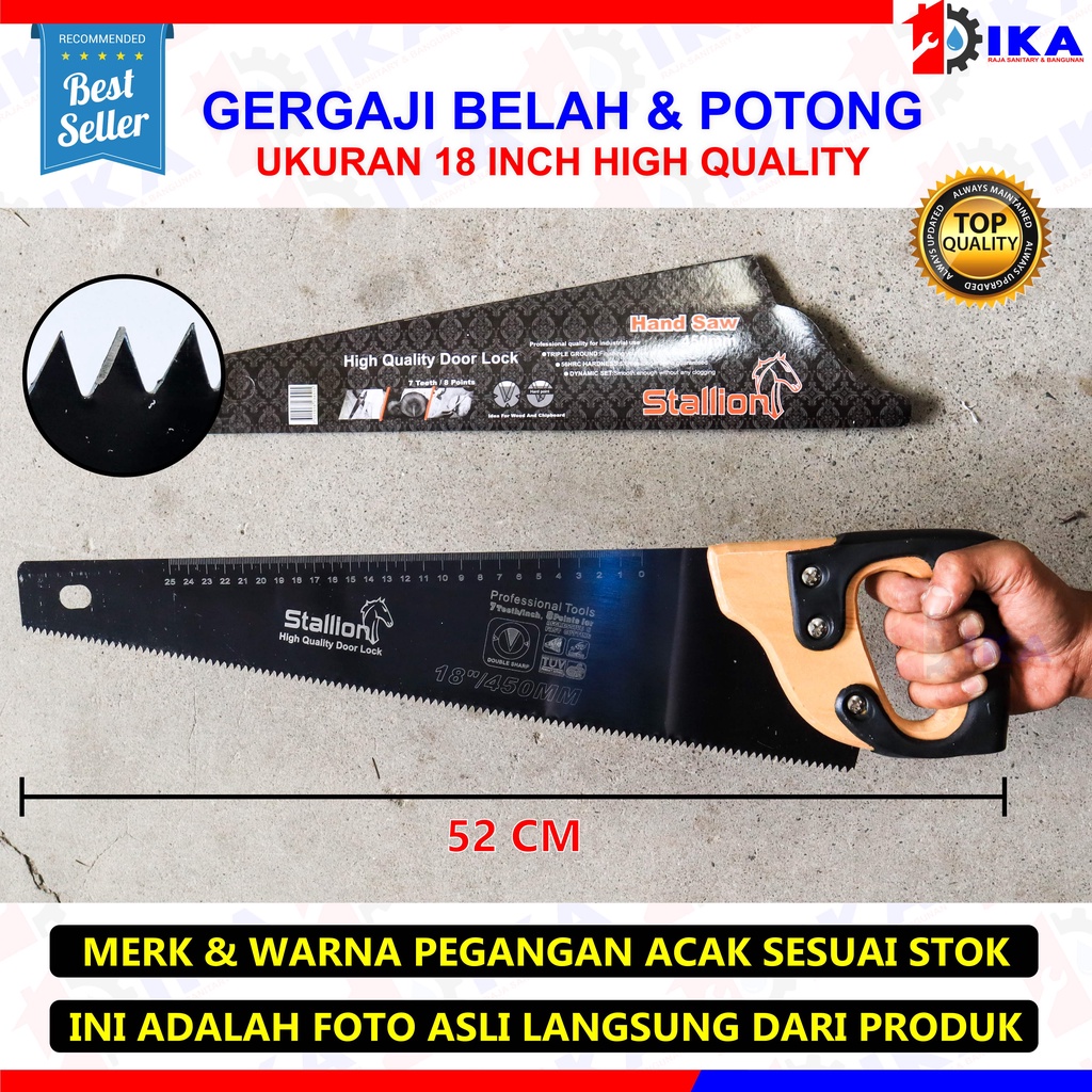 Gergaji Kayu Gagang Karet 18 Inci Heavy Duty / 45CM TERMURAH &amp; BERKUALITAS SERBAGUNA POTONG APAPUN